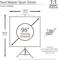 Elite Screens Yard Master Sport 96″ Portable Projector Screen — image 6