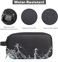 DENGFENGZHE Full Grain Leather Toiletry Bag — image 4