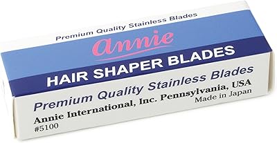 Annie Premium Quality Hair Shaper Stainless Blades 5100 (60 Count)