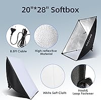 Skytex Softbox Lighting Kit 20x28in with 85W LED Bulb and Light Stand — image 5