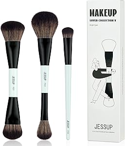 Jessup Face Makeup Brushes Set T503 - 3pcs Blue Review