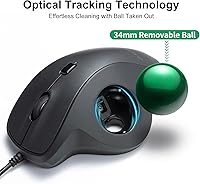 SANWA Wired Ergonomic Trackball Mouse — image 7