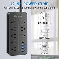 Asamoom 15FT Surge Protector Power Strip with USB-C — image 7