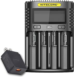 Nitecore UMS4 Intelligent USB Four Slot Quick Battery Charger