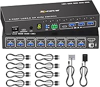 MLEEDA 8-Port DisplayPort KVM Switch — image 1