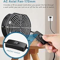 GDSTIME Axial Fan 17251, 172mm x 150mm x 51mm, 110V AC — image 4