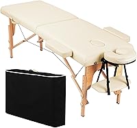 Topeakmart Portable Massage Table, Cream — image 1