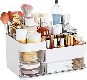 Cq Acrylic White Makeup Organizer with Drawers Review