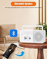 FIOLEES TD-816 Rechargeable Cassette Tape Player Boombox with Bluetooth — image 4