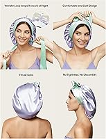 Wonder Family Real Silk Bonnet for Sleeping – Lavender — image 2