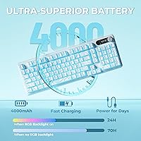 OHY K98 White Gaming Keyboard — image 3