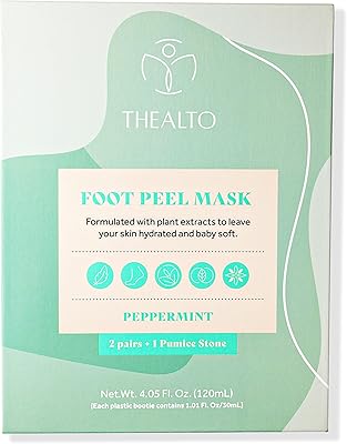 Thealto Foot Peel Mask with Pumice Stone 2 Pack