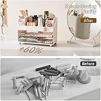 UFORU Makeup Organizer for Vanity with 2 Large Drawers, White — image 7
