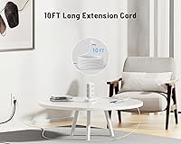 TenTrend Flat Plug Power Strip Tower 10FT with 12 AC Outlets and 8 USB Ports — image 5