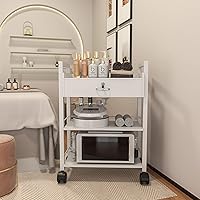 Paddie Salon Beauty Cabinet Cart Trolley 3-Layer White — image 3