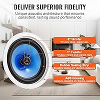 VEVOR 8 Inch Ceiling Speakers (2-Pack) — image 3