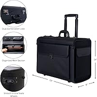 Alpine Swiss Rolling 17″ Laptop Briefcase on Wheels — image 4