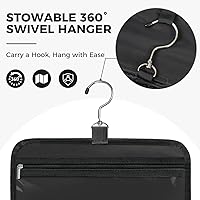 Prezon Hanging Toiletry Bag for Women, L-Black — image 3