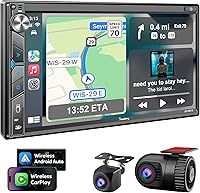 SJOYBRING JOY-W019 Double Din Car Stereo with Dash Cam — image 1
