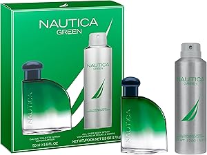 Nautica Color Green Giftset 1.7oz EDT + 6oz Deodorizing Body Spray Review