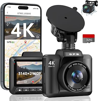 Ecomoment GT802 4K+1080P Dual Dash Cam