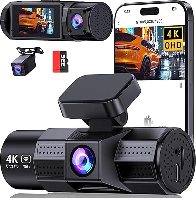 TUIFAC GT805 3-Channel 4K Dash Cam