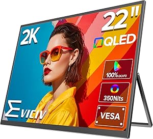 EVICIV 22” Portable Monitor QLED 2K