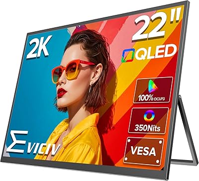 EVICIV 22” Portable Monitor QLED 2K