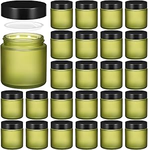 Norme 24 Pcs 4 oz Glass Jars with Lids - Pea Green Review