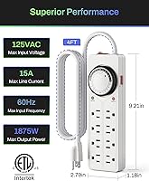 BN-LINK 8 Outlet Surge Protector with Mechanical Timer — image 8