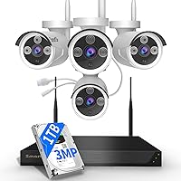 SmartSF Wireless Security Camera System 10CH 5MP NVR with 4 3MP Cameras, 1TB HDD — image 1