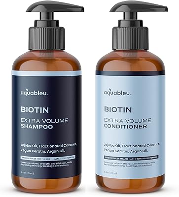 Aquableu Biotin Volumizing Shampoo & Conditioner Set