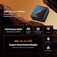 BOSGAME P5 Mini PC with AMD Ryzen 7 6800H, 32GB RAM, 512GB SSD — image 2