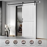S&Z TOPHAND 48in x 80in MDF Barn Door with 8FT Sliding Door Hardware Kit — image 2