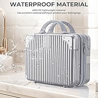 Noverlife 14 Inch Hard Shell Cosmetic Case - Silver — image 7