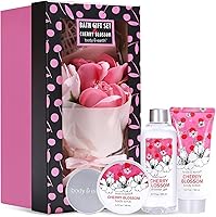 BODY & EARTH Cherry Blossom Bath and Body Gift Set for Women — image 1