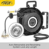CRST 50 FT Retractable Extension Cord Reel with 3 Outlets — image 7