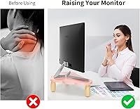 AFOOYO Cloud-Shaped Monitor Stand Riser with Drawer — image 3