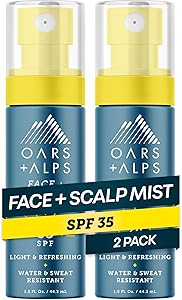 Oars + Alps Face & Scalp Sunscreen Spray Mist SPF 35, 2pk Review