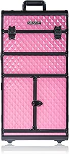 SHANY Rebel Series Pro Makeup Artists Rolling Train Case - Provocative Rose