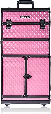 SHANY Rebel Series Pro Makeup Artists Rolling Train Case - Provocative Rose