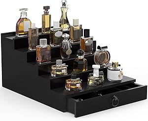 upcessory Cologne Organizer for Men, 5 Tier Black Shelf Review