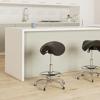 Cadiario Saddle Tilting Stool Rolling Chair with Footrest — image 2