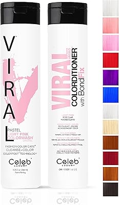 Celeb Luxury Intense Color Depositing Colorwash Shampoo + BondFix Rebuilder Light Pink