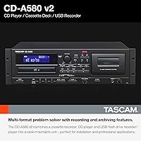 Tascam CD-A580 Rackmount Cassette/CD/USB MP3 Player Recorder Combo — image 2