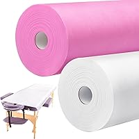 Tudomro Disposable Non Woven Bed Sheets 24 x 71 Inch (White, Pink) — image 1