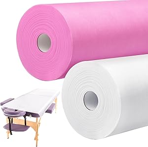 Tudomro Disposable Non Woven Bed Sheets 24 x 71 Inch (White, Pink) Review