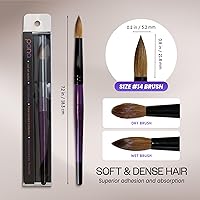 PANA Pure Kolinsky Hair Acrylic Nail Brush Size 14 — image 3