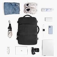 Rinlist Black Rectangular Travel Backpack 15.6-inch Laptop Bag — image 9