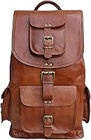 Jaald 16″ Genuine Leather Retro Rucksack Backpack — image 1